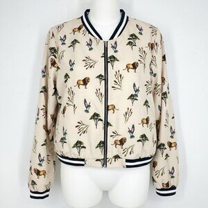 Lili Sidonio by Molly Bracken Safari Bomber Jacket Sz M